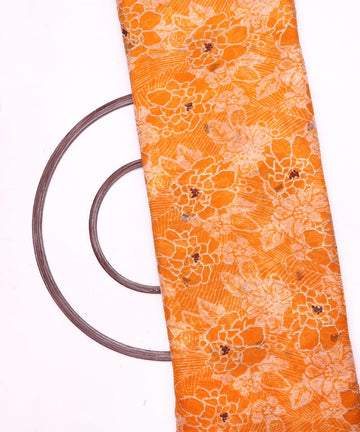 yellow floral print chiffon fabric
